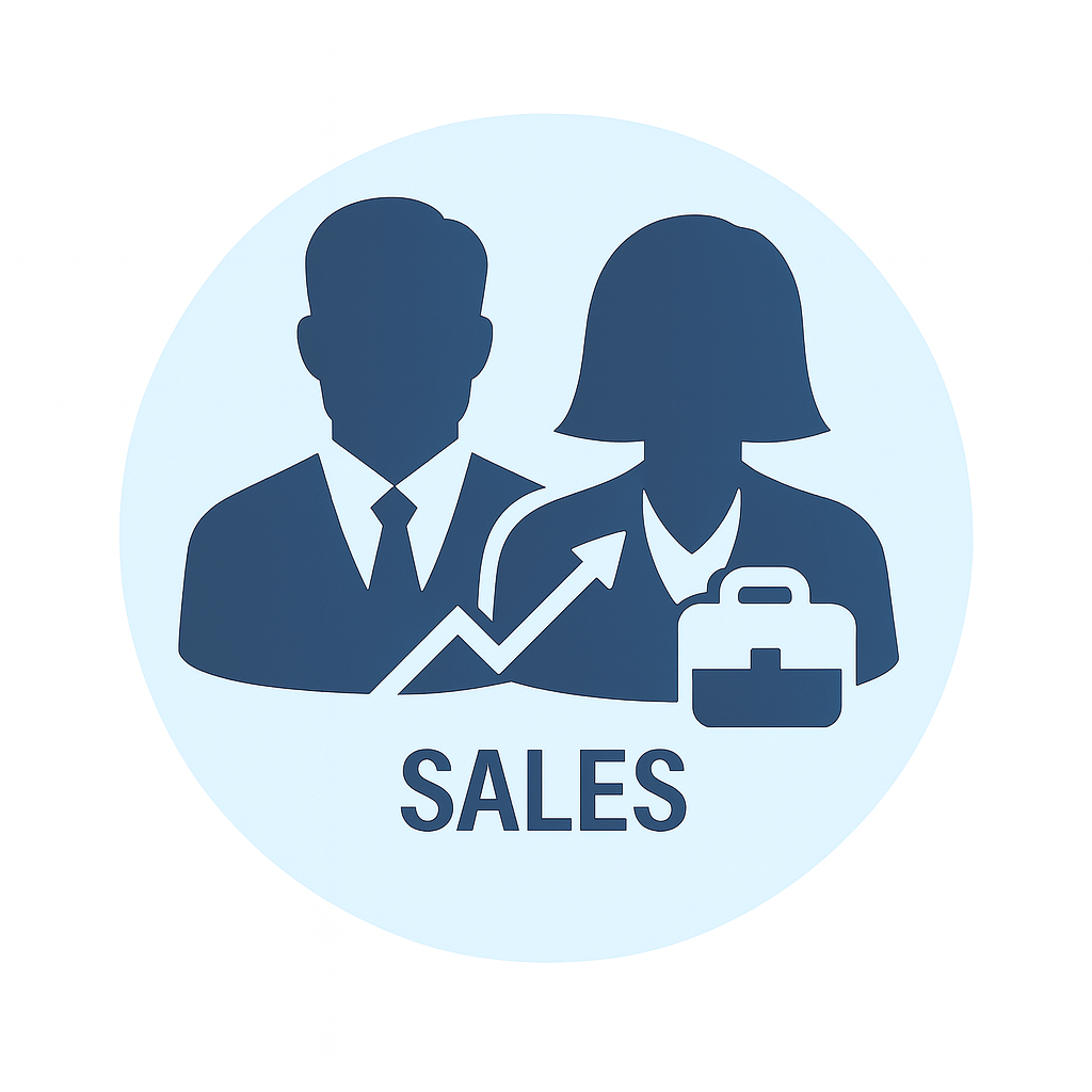 verkaufsexperten im minimalistischen design